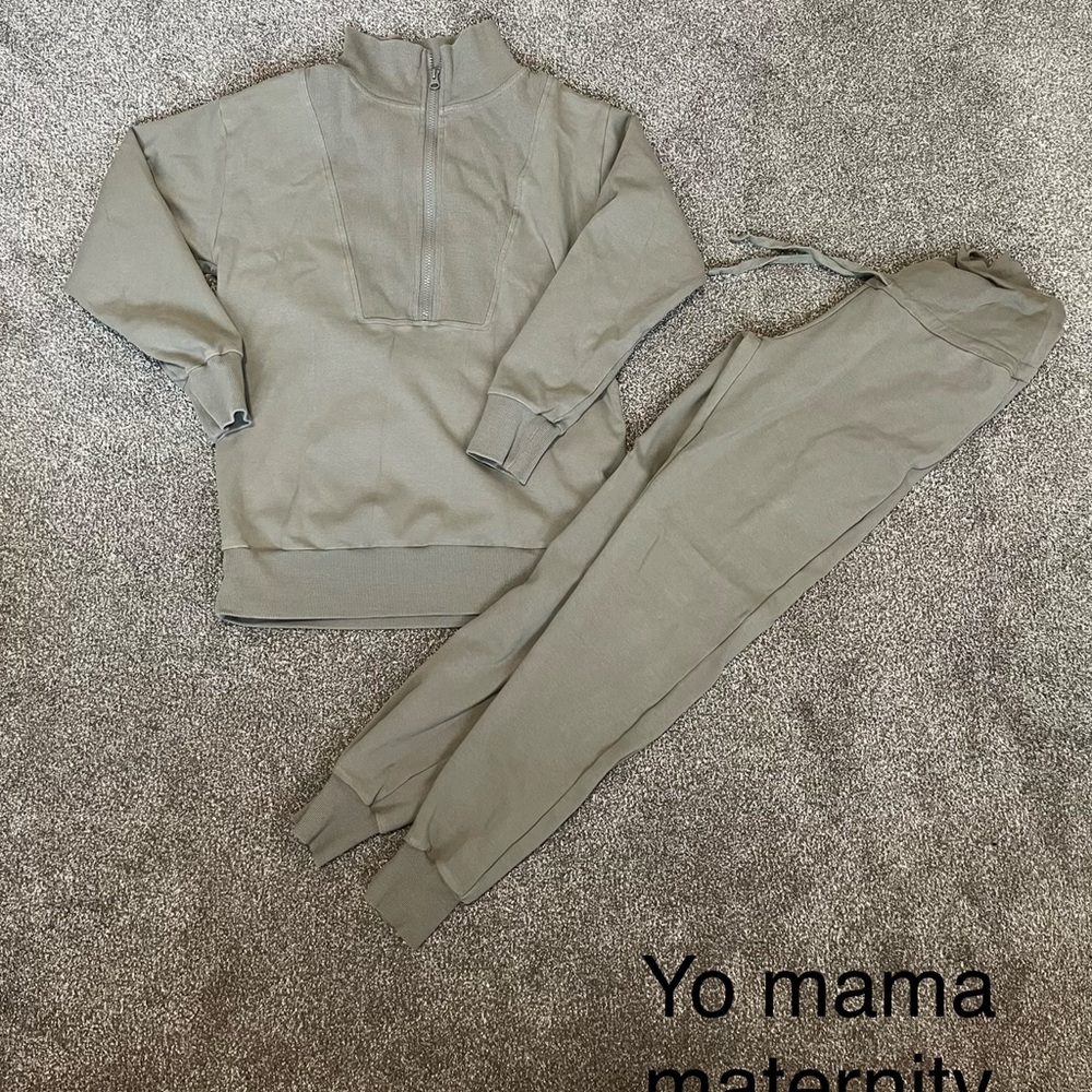 Thyme Maternity Sage Green Jogger Set